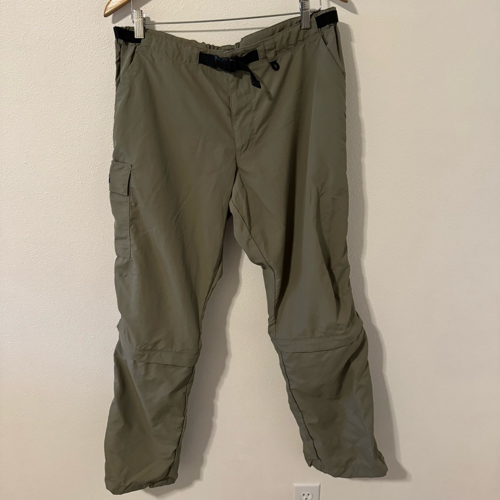 REI Co-op Convertible Denali Pants Gray Belted Hiking-14